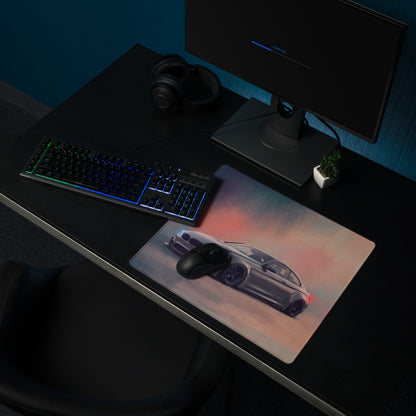 BMW M4 Inspired Mineral Gray Widebody Desk Pad – Extended Non-Slip PC Mouse Mat
