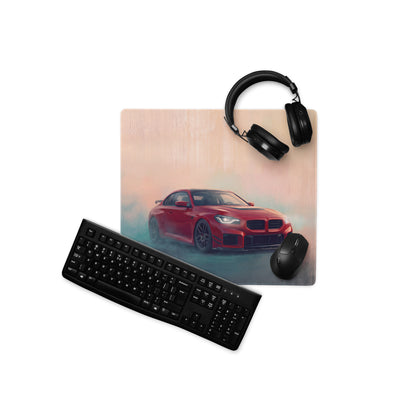 BMW M2 Inspired Red Track Edition G87 Desk Pad – Ultra-Glide Stitched Edge Gaming Mouse Mat