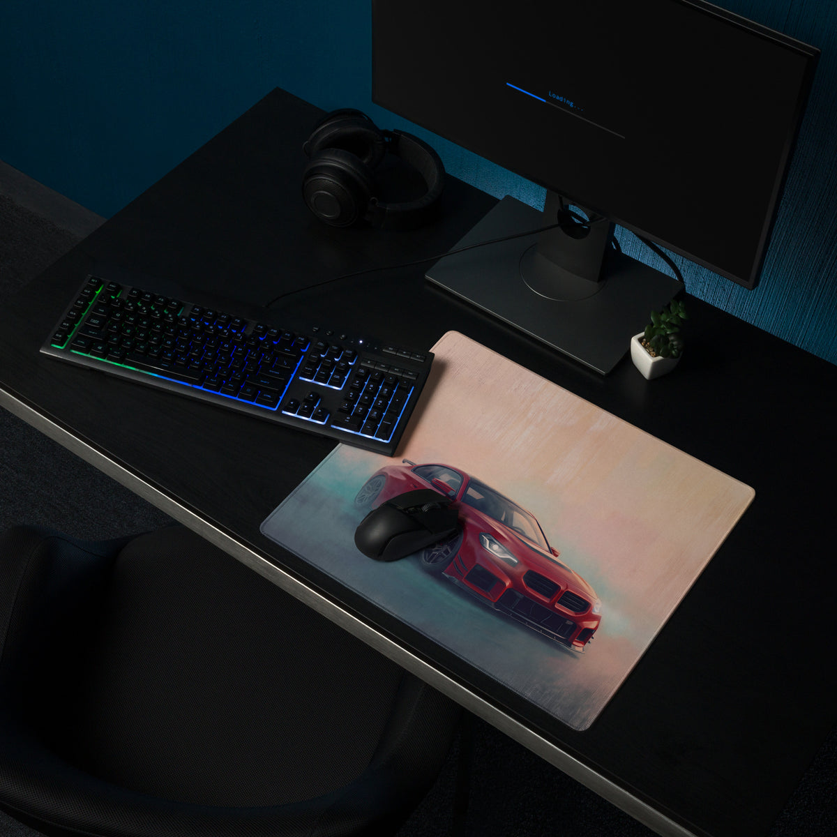 BMW M2 Inspired Red Track Edition G87 Desk Pad – Ultra-Glide Stitched Edge Gaming Mouse Mat