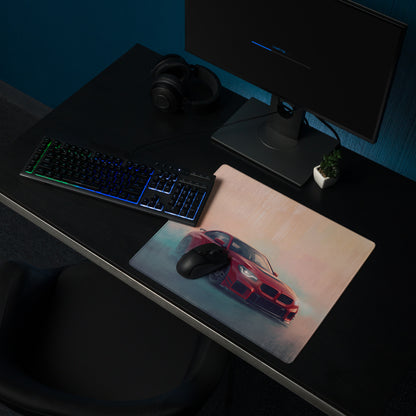 BMW M2 Inspired Red Track Edition G87 Desk Pad – Ultra-Glide Stitched Edge Gaming Mouse Mat