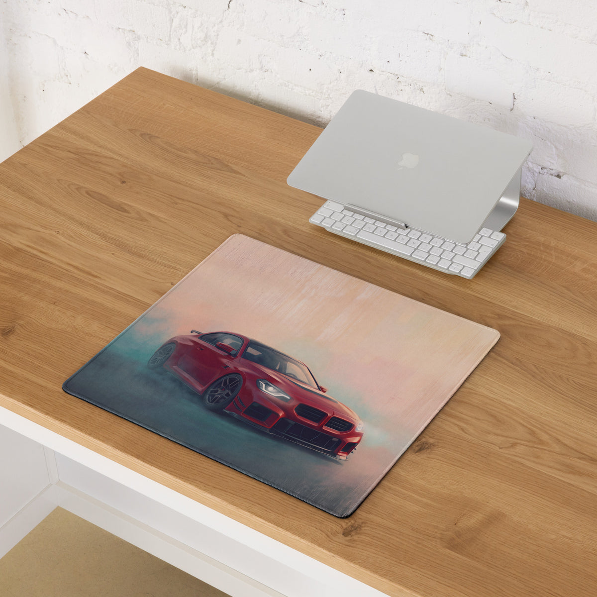 BMW M2 Inspired Red Track Edition G87 Desk Pad – Ultra-Glide Stitched Edge Gaming Mouse Mat