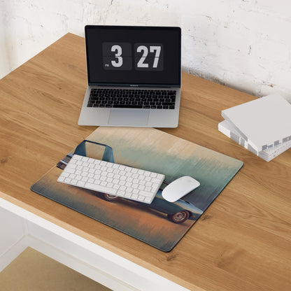 Plymouth Superbird Inspired Blue Aero Wing Desk Mat – High-Precision XL Gaming Mousepad