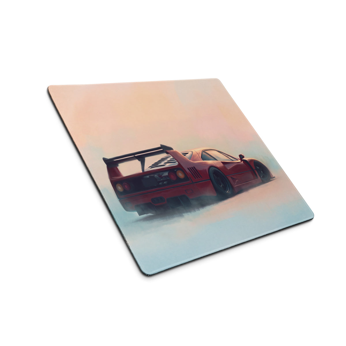 Ferrari F40 Inspired Rosso Corsa Rear Profile Desk Mat – High-Precision XL Gaming Mousepad