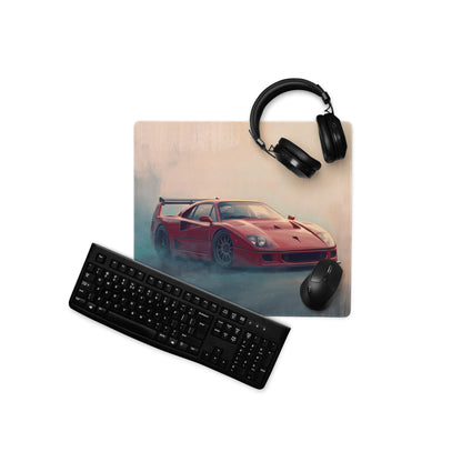 Ferrari F40 Inspired Rosso Corsa Track Desk Mat – High-Precision XL Gaming Mousepad