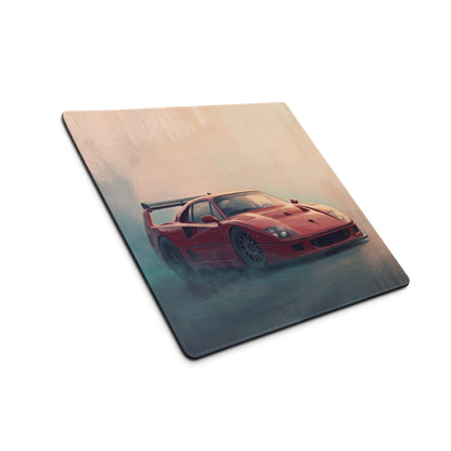 Ferrari F40 Inspired Rosso Corsa Track Desk Mat – High-Precision XL Gaming Mousepad