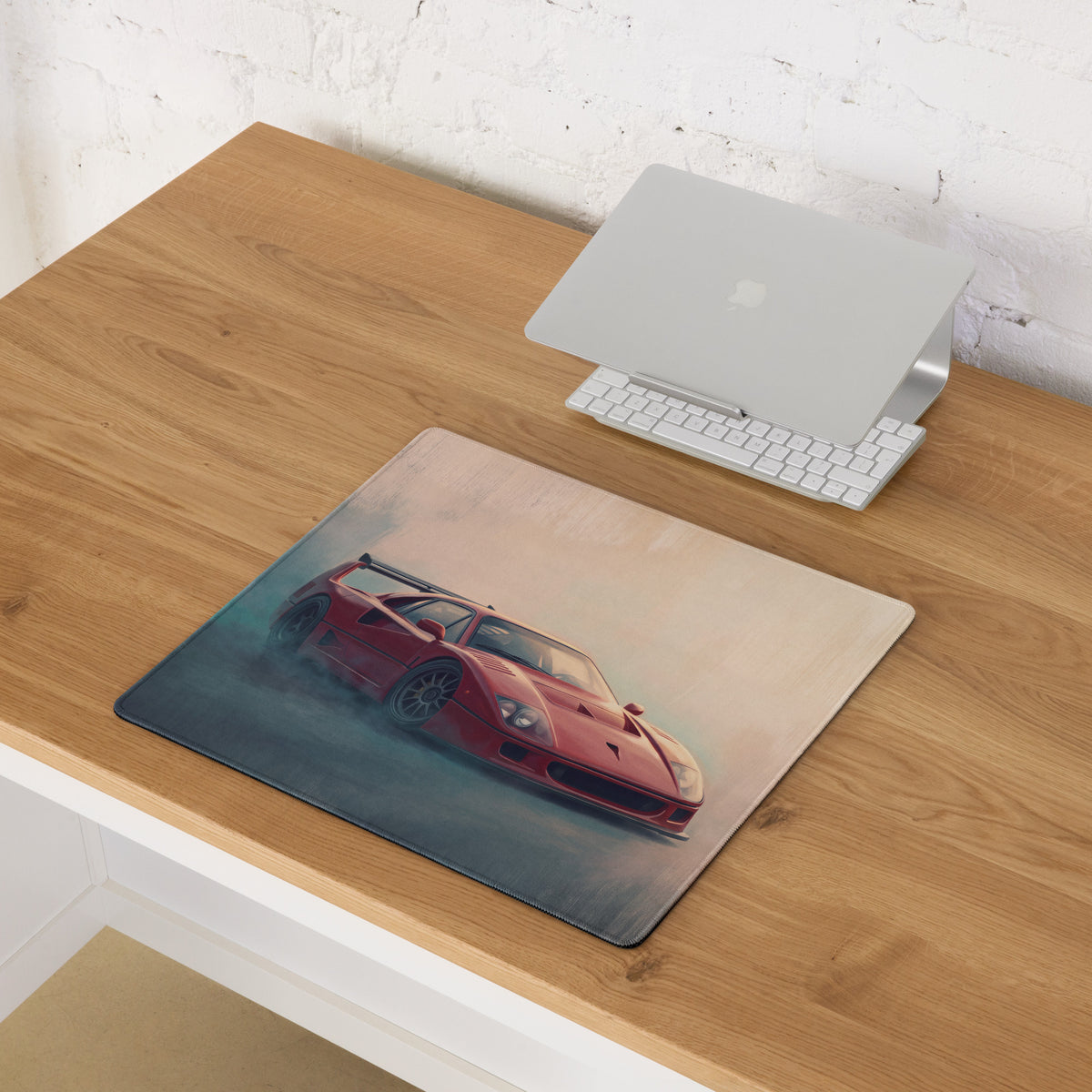 Ferrari F40 Inspired Rosso Corsa Track Desk Mat – High-Precision XL Gaming Mousepad