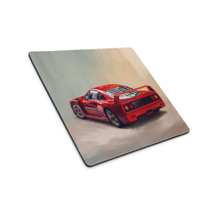 Ferrari F40 Inspired Rosso Corsa GT Wing Desk Pad – Extended Non-Slip PC Mouse Mat