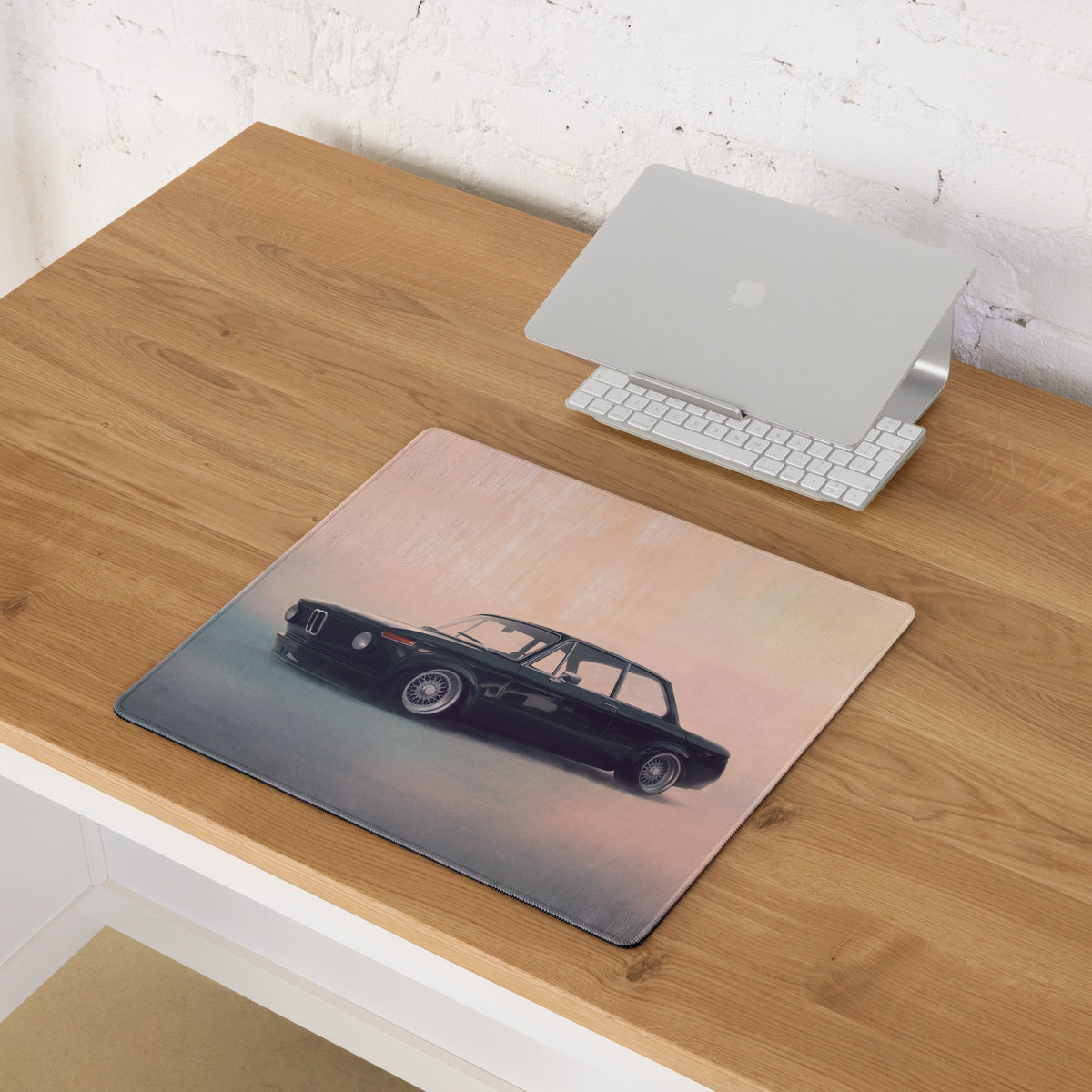 BMW 2002 Inspired Black Stance Desk Mat – High-Precision XL Gaming Mousepad