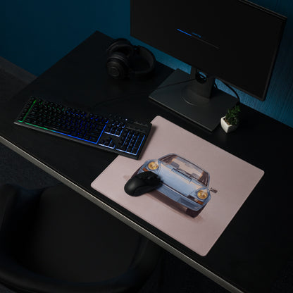 Porsche 911 Inspired Light Blue Frontal Desk Mat – High-Precision XL Gaming Mousepad