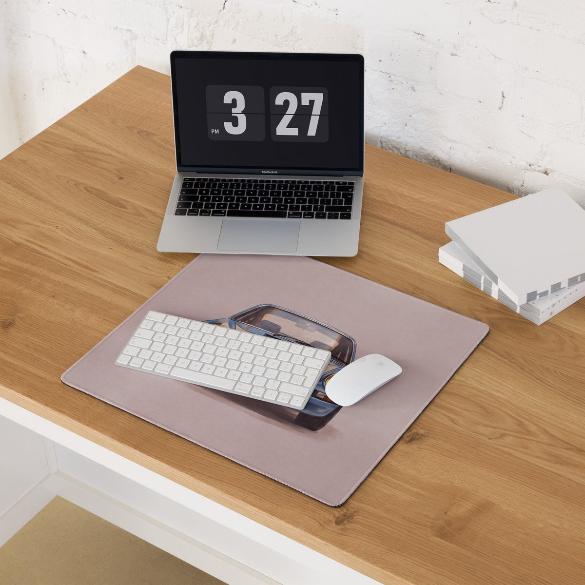 Porsche 911 Inspired Light Blue Frontal Desk Mat – High-Precision XL Gaming Mousepad