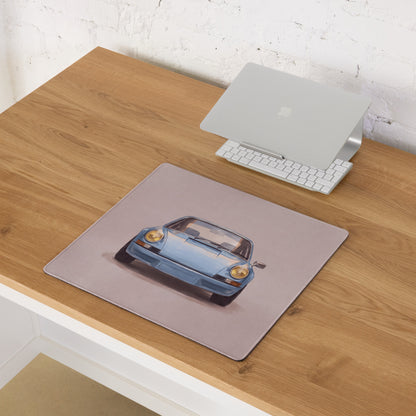 Porsche 911 Inspired Light Blue Frontal Desk Mat – High-Precision XL Gaming Mousepad