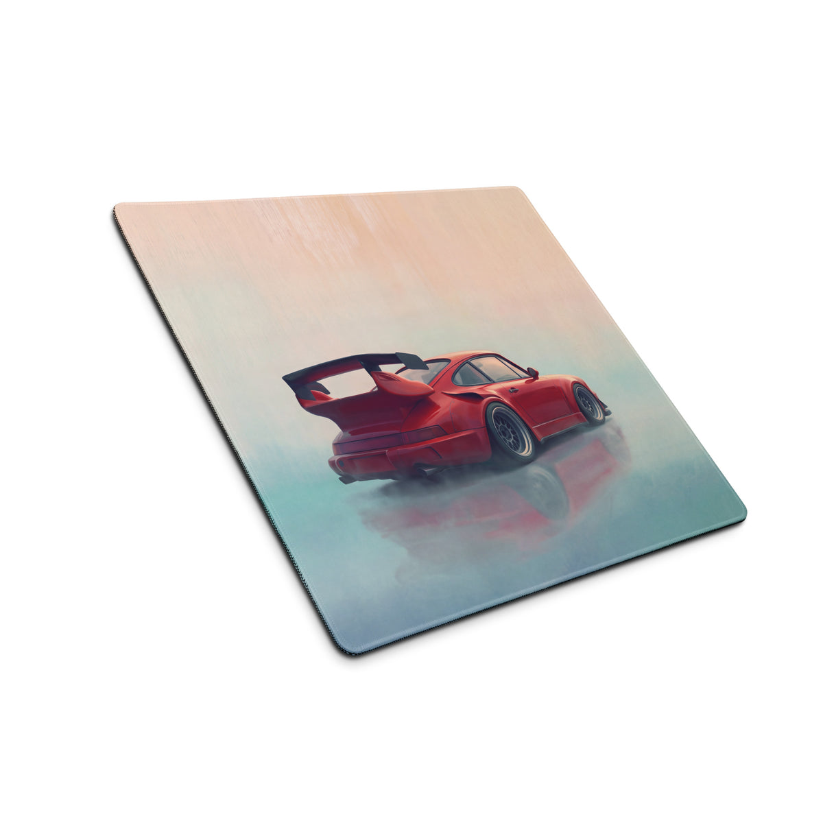 Porsche 911 Inspired Guardsman Red Widebody GT Wing Desk Pad – Extended Non-Slip PC Mouse Mat