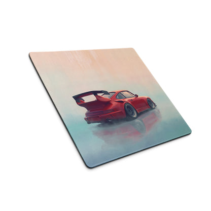 Porsche 911 Inspired Guardsman Red Widebody GT Wing Desk Pad – Extended Non-Slip PC Mouse Mat