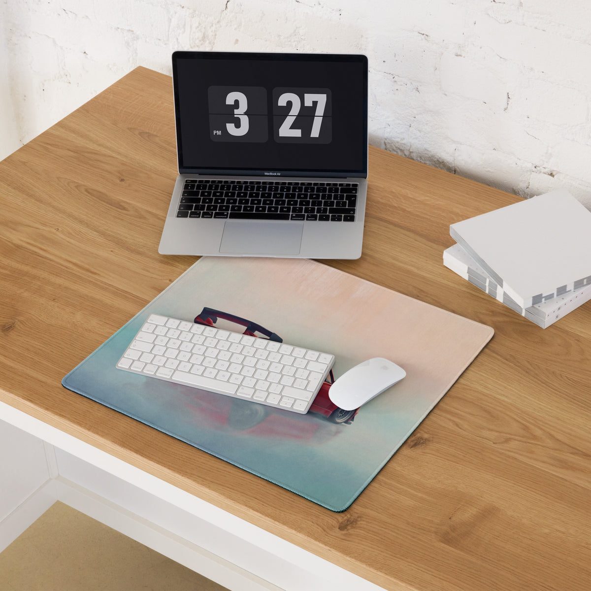Porsche 911 Inspired Guardsman Red Widebody GT Wing Desk Pad – Extended Non-Slip PC Mouse Mat