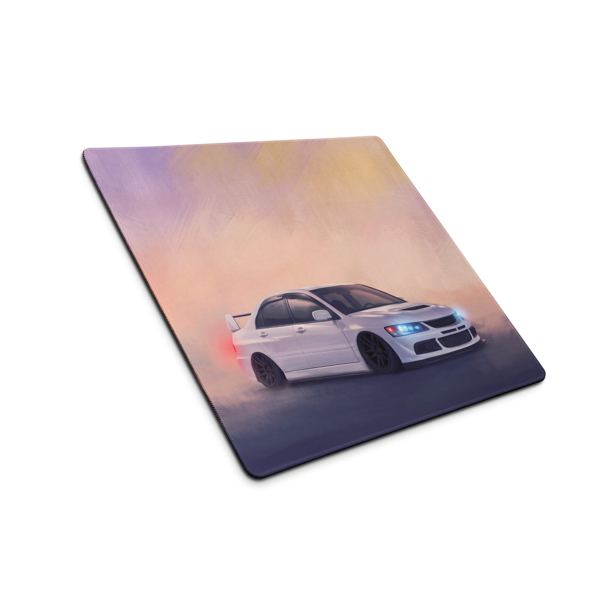 Mitsubishi Lancer Evolution Inspired Pure White Evo IX Desk Mat – High-Precision XL Gaming Mousepad