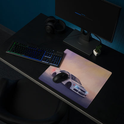 Mitsubishi Lancer Evolution Inspired Pure White Evo IX Desk Mat – High-Precision XL Gaming Mousepad