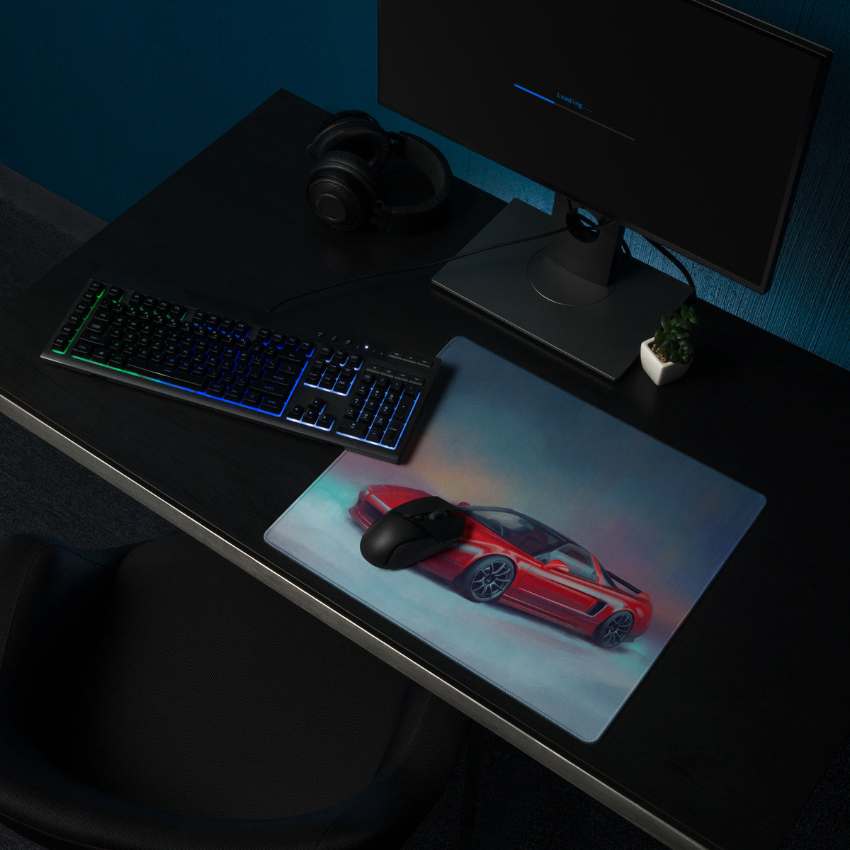 Honda NSX Inspired Formula Red Classic Desk Mat – Non-Slip Surface Desk Pad