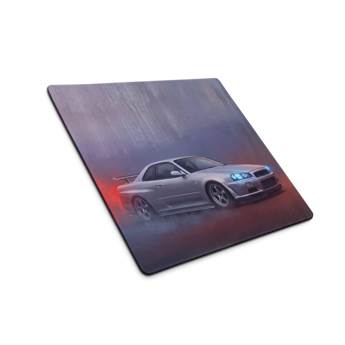 Nissan Skyline Inspired Silver GT-R R34 Desk Pad – Extended Non-Slip PC Mouse Mat