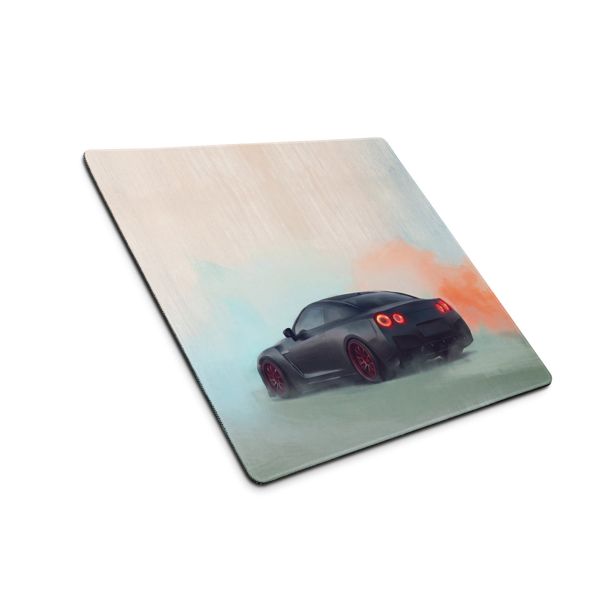 Nissan GT-R Inspired Matte Black Crimson Rim Desk Mat – High-Precision XL Gaming Mousepad