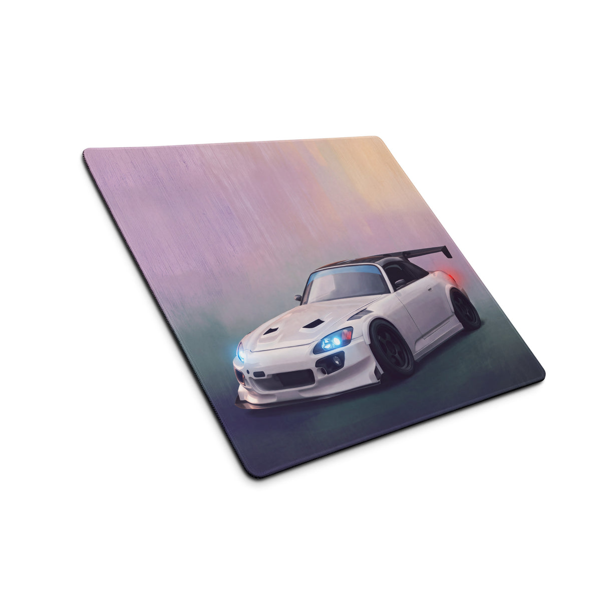 Honda S2000 Inspired Championship White Track Desk Pad – Ultra-Glide Stitched Edge Gaming Mouse Mat