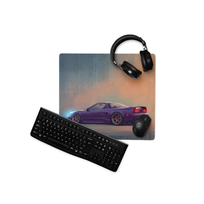 Honda NSX Inspired Midnight Purple Bronze Rim Desk Mat – Low-Friction Cloth Setup Mousepad