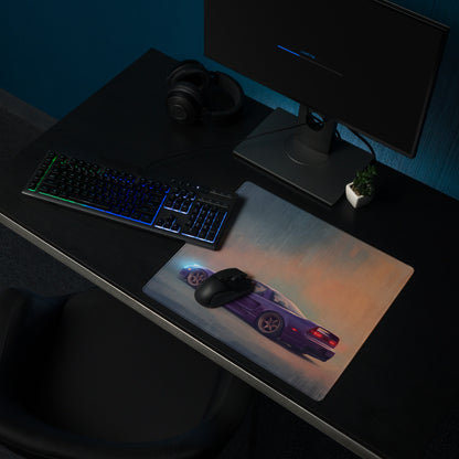 Honda NSX Inspired Midnight Purple Bronze Rim Desk Mat – Low-Friction Cloth Setup Mousepad