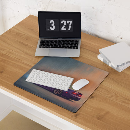 Honda NSX Inspired Midnight Purple Bronze Rim Desk Mat – Low-Friction Cloth Setup Mousepad