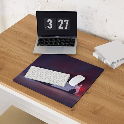 Mitsubishi Lancer Evolution Inspired Pure White Evo IX Desk Pad – Extended Non-Slip PC Mouse Mat