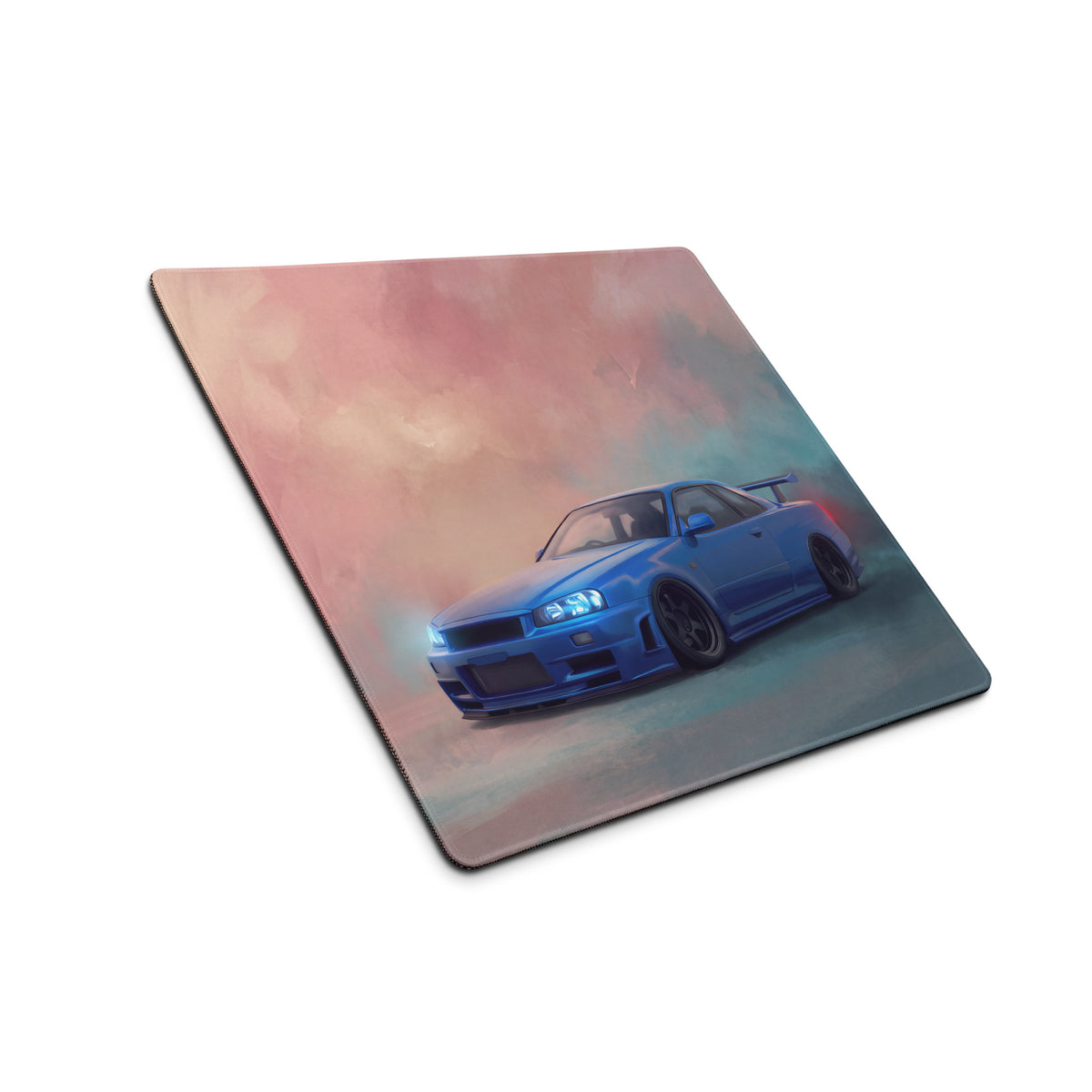 Nissan Skyline Inspired Bayside Blue R34 GT-R Desk Mat – Low-Friction Cloth Setup Mousepad