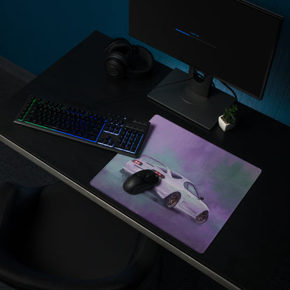 Toyota Supra Inspired Pearl White MK4 Rear Desk Mat – High-Precision XL Gaming Mousepad