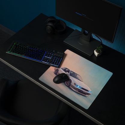 Nissan Silvia Inspired Two-Tone S13 Coupe Desk Pad – Ultra-Glide Stitched Edge Gaming Mouse Mat