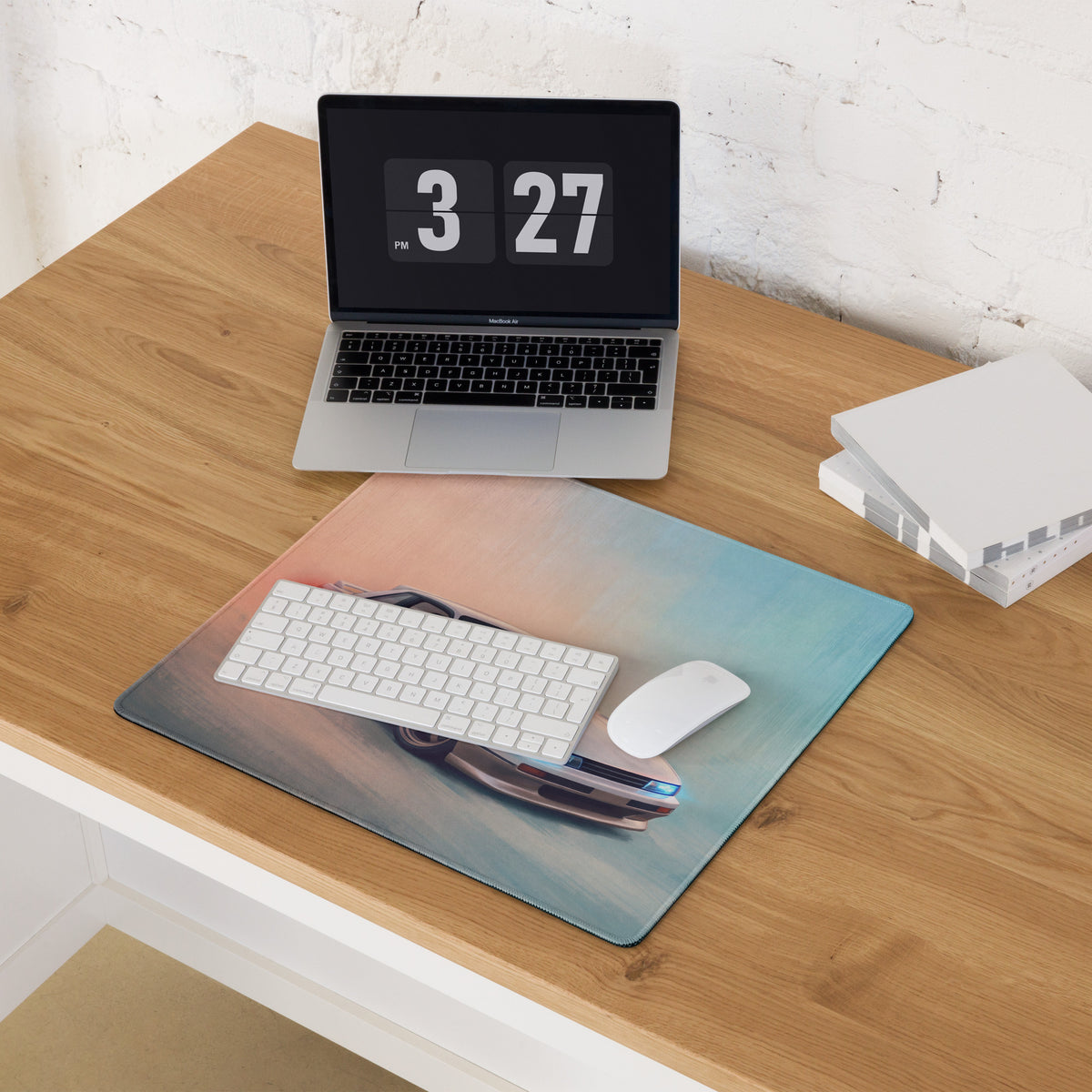 Nissan Silvia Inspired Two-Tone S13 Coupe Desk Pad – Ultra-Glide Stitched Edge Gaming Mouse Mat