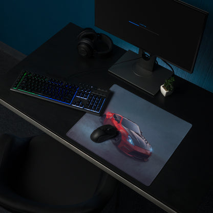 Nissan 370Z Inspired Solid Red Widebody Desk Pad – Extended Non-Slip PC Mouse Mat