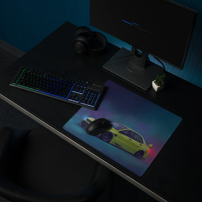 Mitsubishi Lancer Evolution Inspired Acid Green Evo IX Desk Mat – High-Precision XL Gaming Mousepad