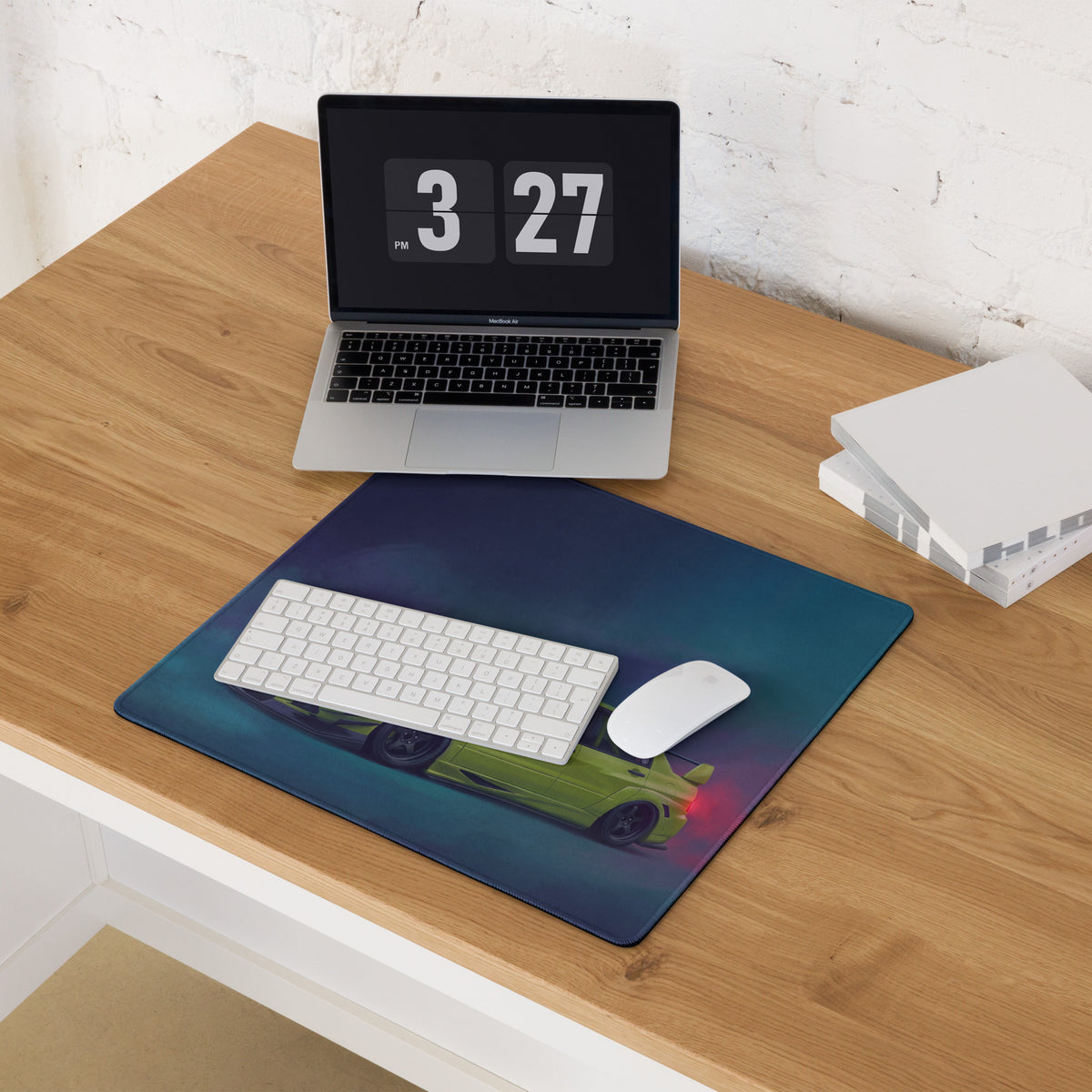 Mitsubishi Lancer Evolution Inspired Acid Green Evo IX Desk Mat – High-Precision XL Gaming Mousepad