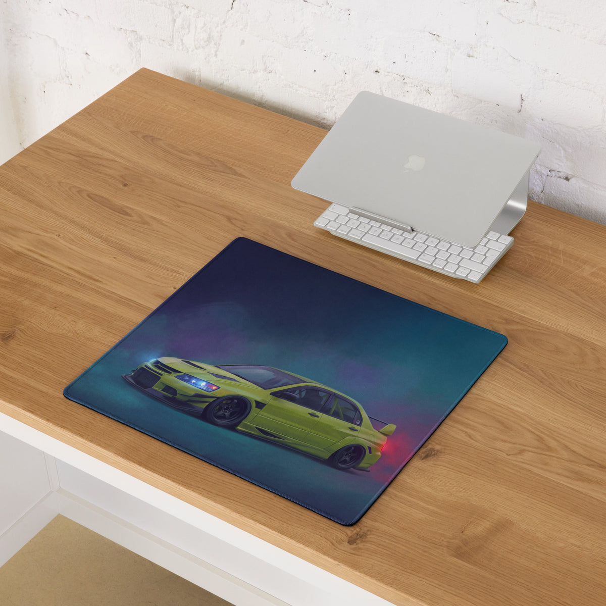 Mitsubishi Lancer Evolution Inspired Acid Green Evo IX Desk Mat – High-Precision XL Gaming Mousepad