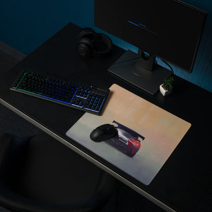 Toyota GR Supra Inspired GT4 Camo Rear Desk Mat – Low-Friction Cloth Setup Mousepad