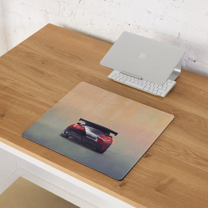 Toyota GR Supra Inspired GT4 Camo Rear Desk Mat – Low-Friction Cloth Setup Mousepad