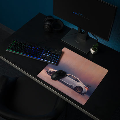 Toyota GR86 Inspired Halo White Widebody Desk Pad – Extended Non-Slip PC Mouse Mat
