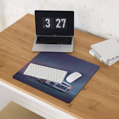 Nissan Skyline Inspired Pure White R33 GT-R Desk Pad – Ultra-Glide Stitched Edge Gaming Mouse Mat