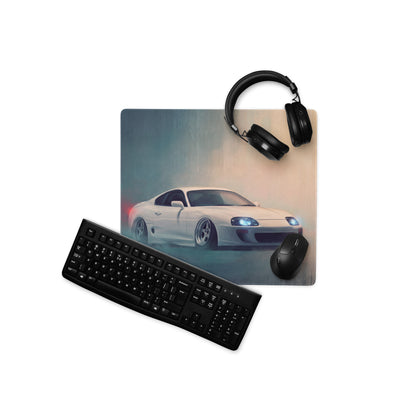 Toyota Supra Inspired Super White MK4 Desk Pad – Extended Non-Slip PC Mouse Mat