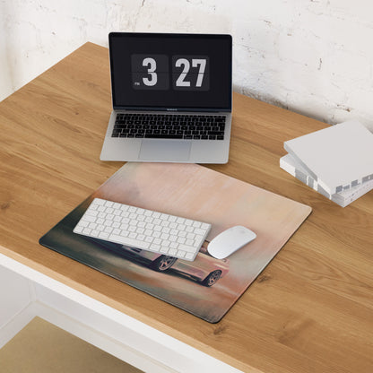 Nissan Skyline Inspired Pearl White R32 GT-R Desk Pad – Ultra-Glide Stitched Edge Gaming Mouse Mat