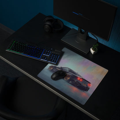 Nissan GT-R Inspired Midnight Gold Rim Rear Desk Pad – Extended Non-Slip PC Mouse Mat