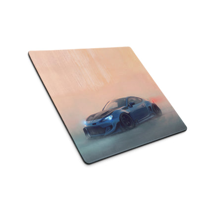 Subaru BRZ Inspired World Rally Blue Widebody Desk Pad – Ultra-Glide Stitched Edge Gaming Mouse Mat