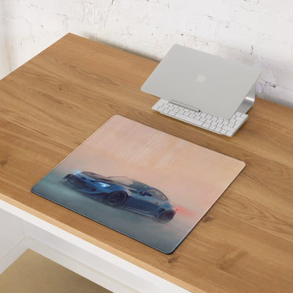 Subaru BRZ Inspired World Rally Blue Widebody Desk Pad – Ultra-Glide Stitched Edge Gaming Mouse Mat