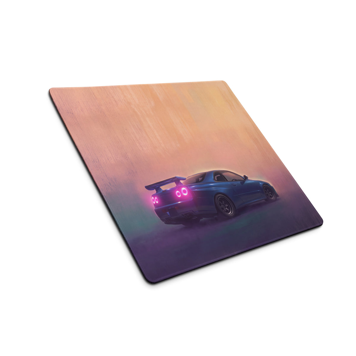 Nissan Skyline Inspired Bayside Blue R34 GT-R Rear Desk Pad – Extended Non-Slip PC Mouse Mat