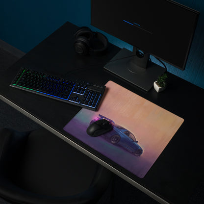 Nissan Skyline Inspired Bayside Blue R34 GT-R Rear Desk Pad – Extended Non-Slip PC Mouse Mat