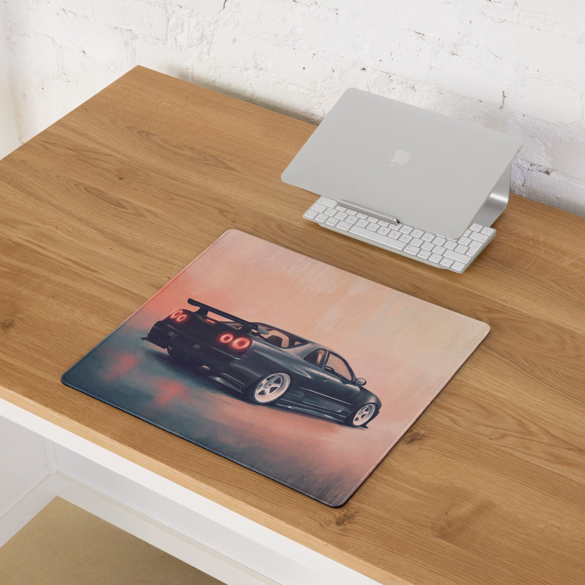 Nissan Skyline Inspired Black Pearl R34 GT-R Desk Mat – High-Precision XL Gaming Mousepad
