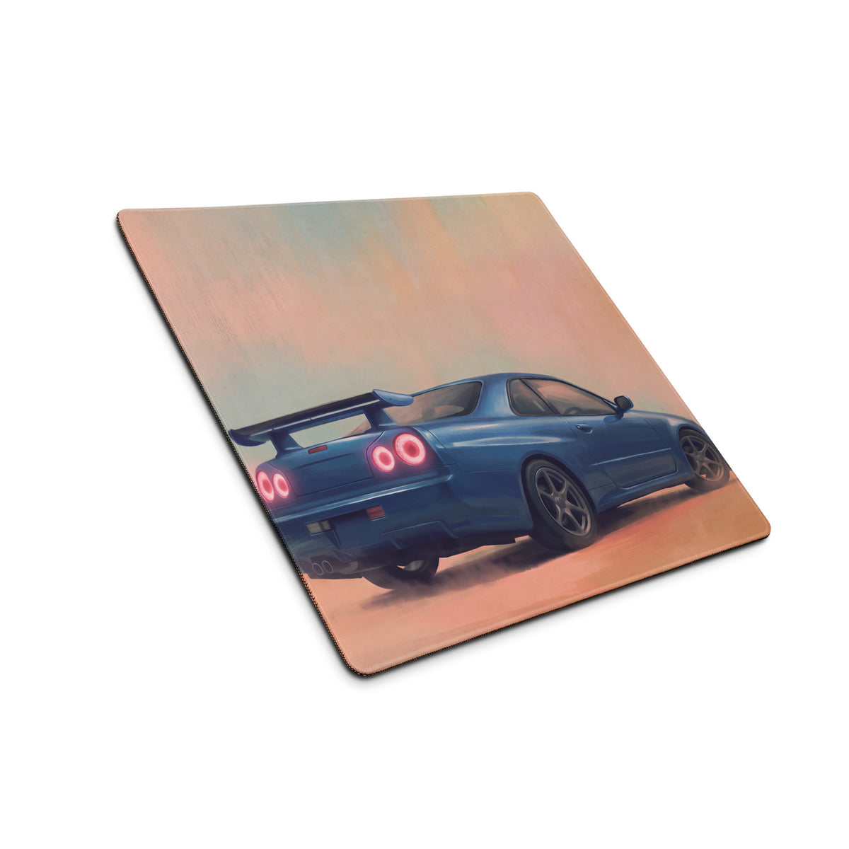 Nissan Skyline Inspired Apex Blue R34 GT-R Desk Mat – Low-Friction Cloth Setup Mousepad