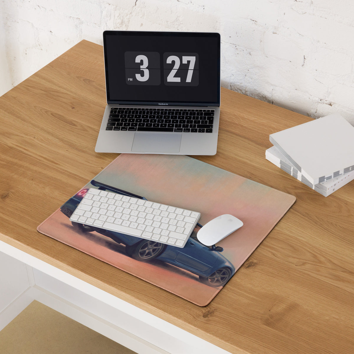 Nissan Skyline Inspired Apex Blue R34 GT-R Desk Mat – Low-Friction Cloth Setup Mousepad